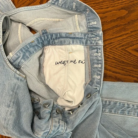 GRLFRND Amaya Belted Jumpsuit “Someone New” Light Wash Denim. Size XS - Picture 8 of 15